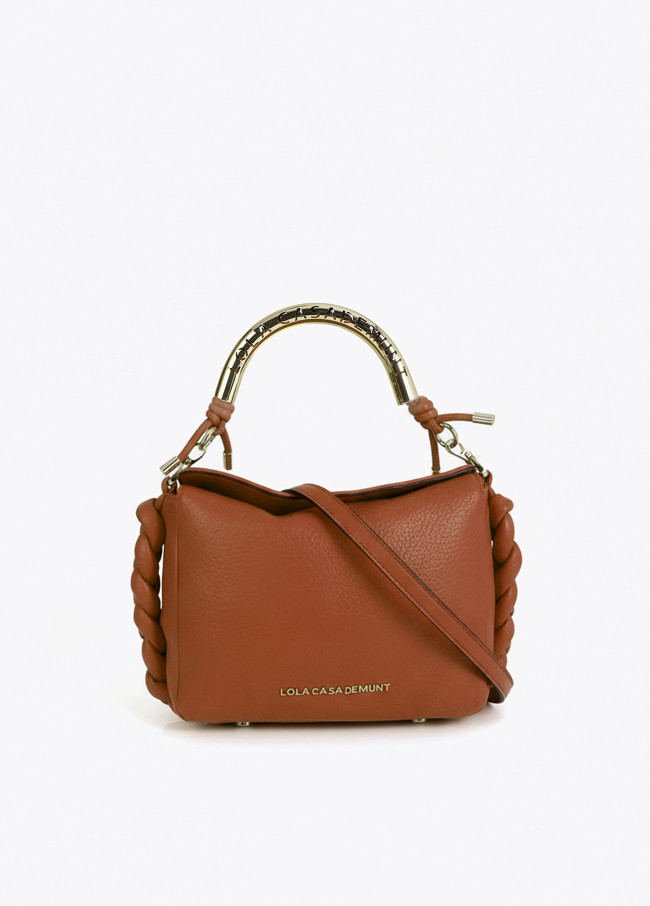 Borsa a Tracolla con Manico in Metallo Intagliato