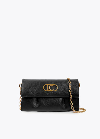 Sac bandoulière à rabat plissé