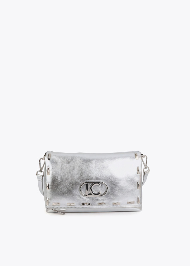 Metallic Crossbody with Rectangular Studs