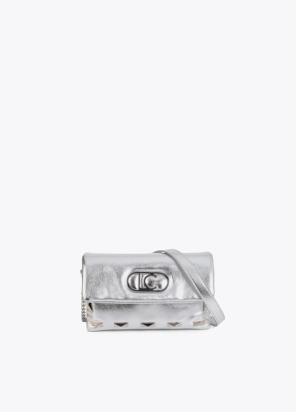 Small Metallic Crossbody with Rectangular Studs