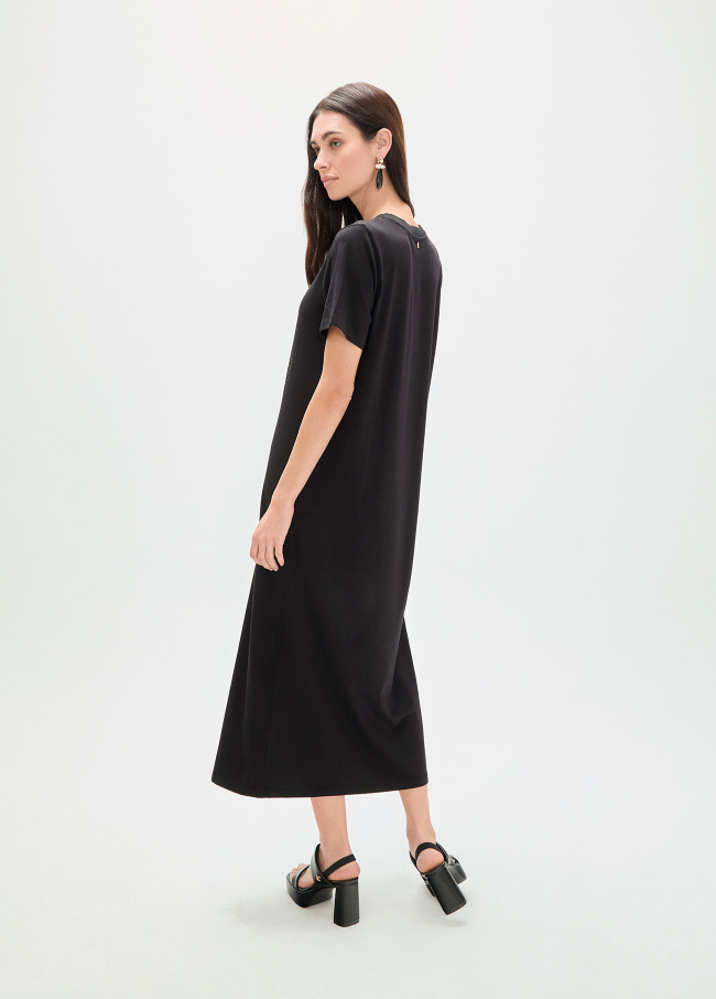 Robe à motif animal avec strass