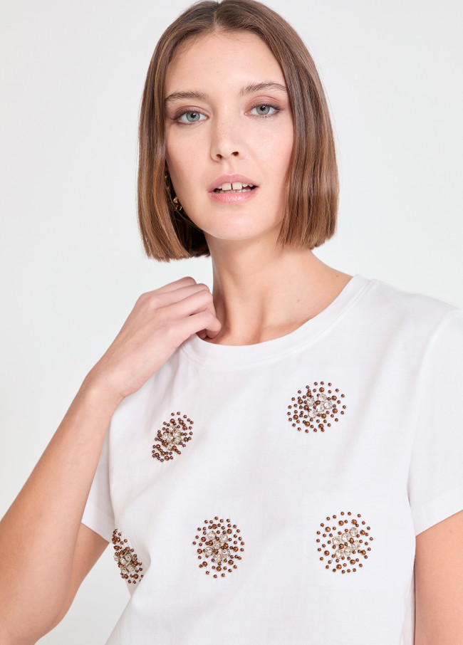 Maglietta fiori e gioielli