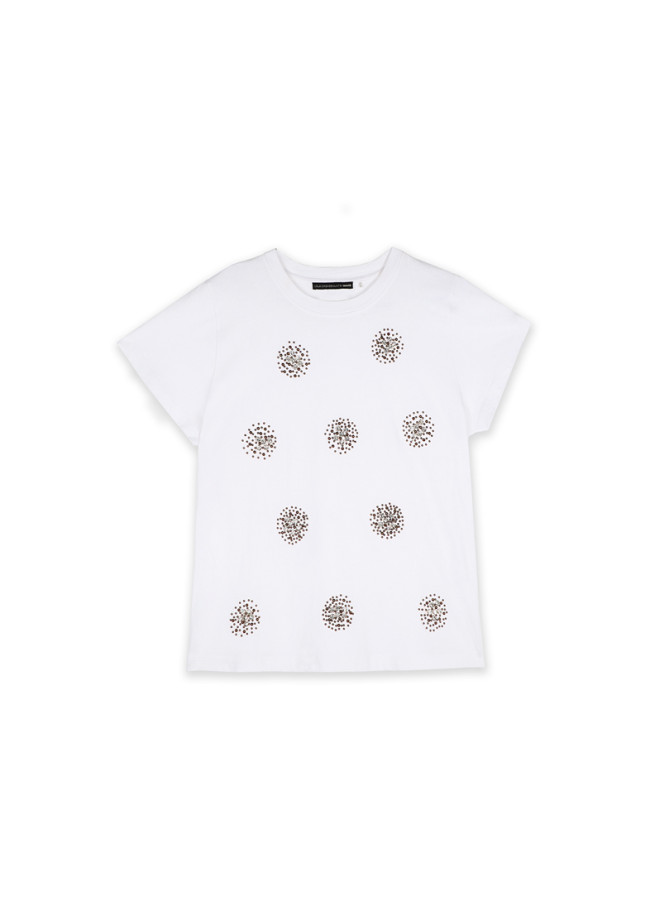 Camiseta flores e joias