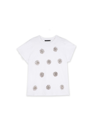 Blumen- und Schmuck-T-Shirt