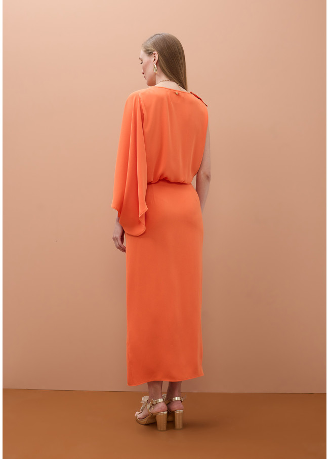 Asymmetric Sleeve Dress