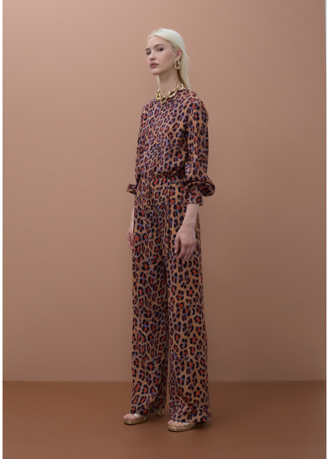 Pantaloni Palazzo Animalier