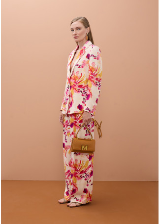 Pantaloni Wideleg Satinati Stampati