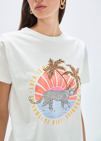 T-shirt stampe animale con palme