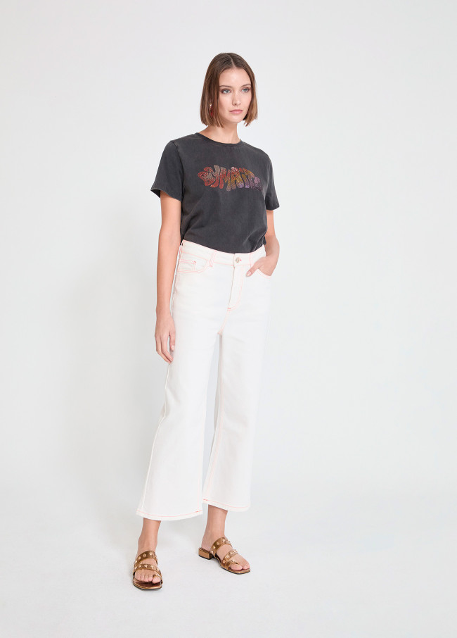 Sarga Culotte with Contrast Stitching