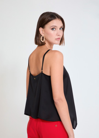 Top sottoveste pieghettato