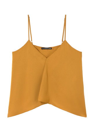 Yellow Pleated Lingerie Top