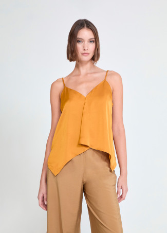 Top Lingerie Giallo Plissettato