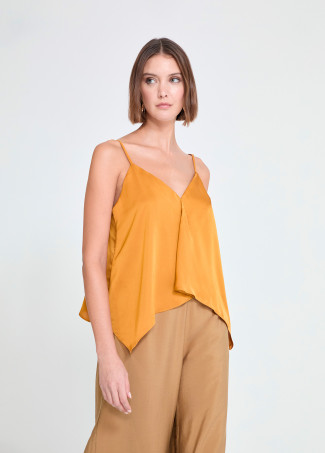 Top Lingerie Giallo Plissettato