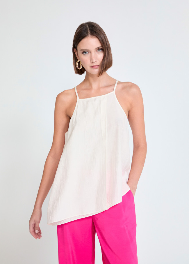 Thin Strap Top with Front Flap