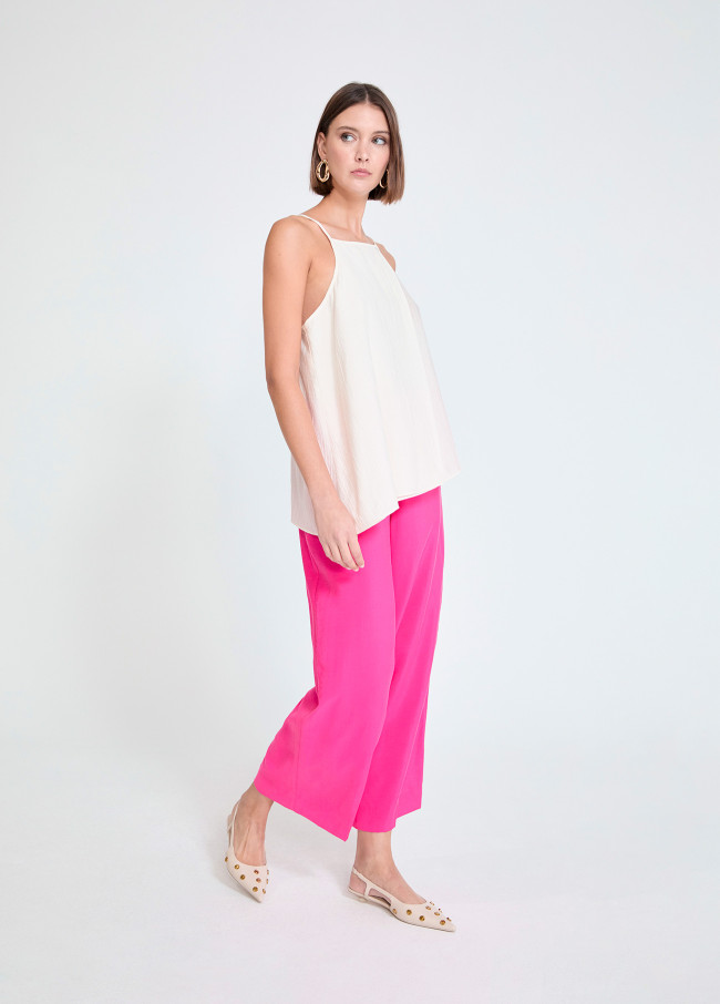 Thin Strap Top with Front Flap