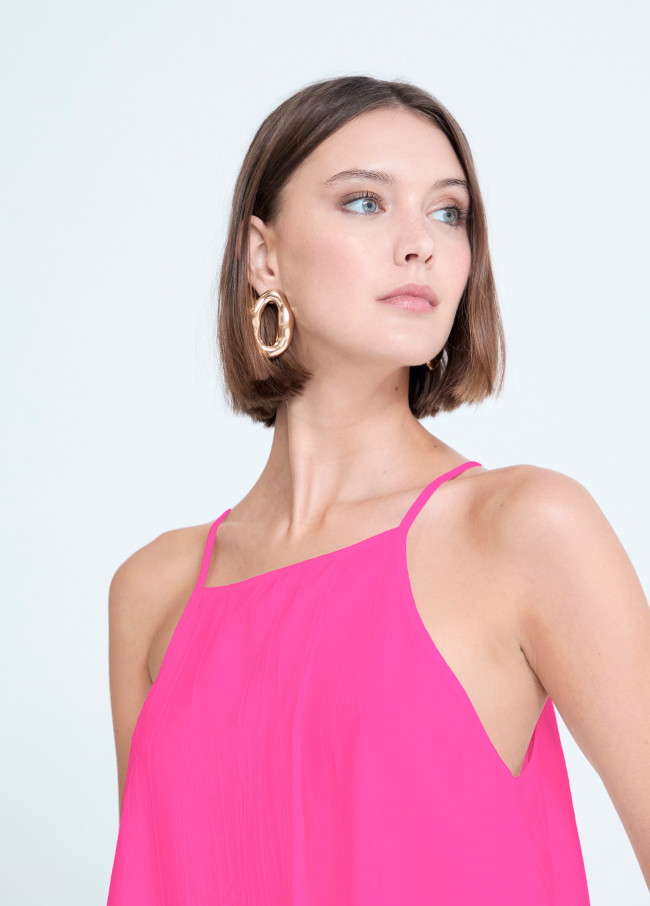 Top con Bretelle Sottili e Scollo Dritto con...