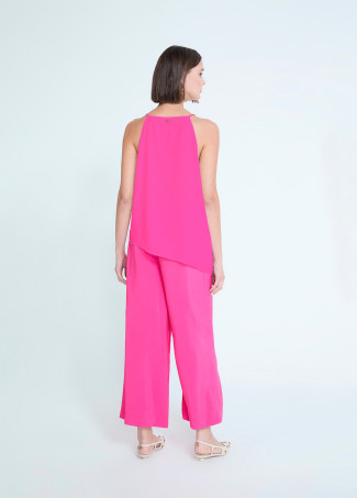 Top con Bretelle Sottili e Scollo Dritto con Patta Frontale