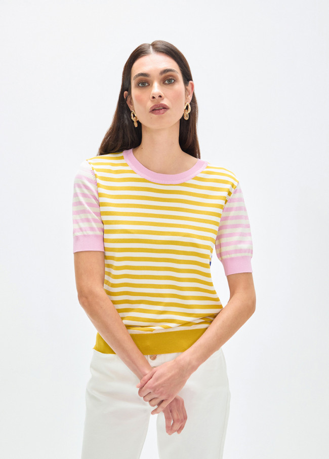 Camiseta tricot rayas