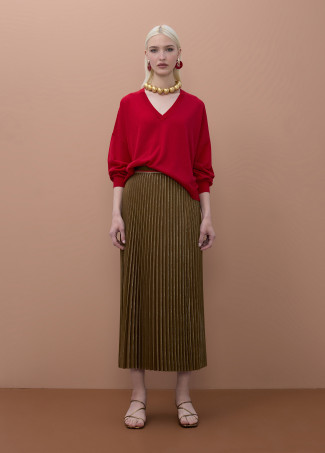 Gonna plissettata metallica