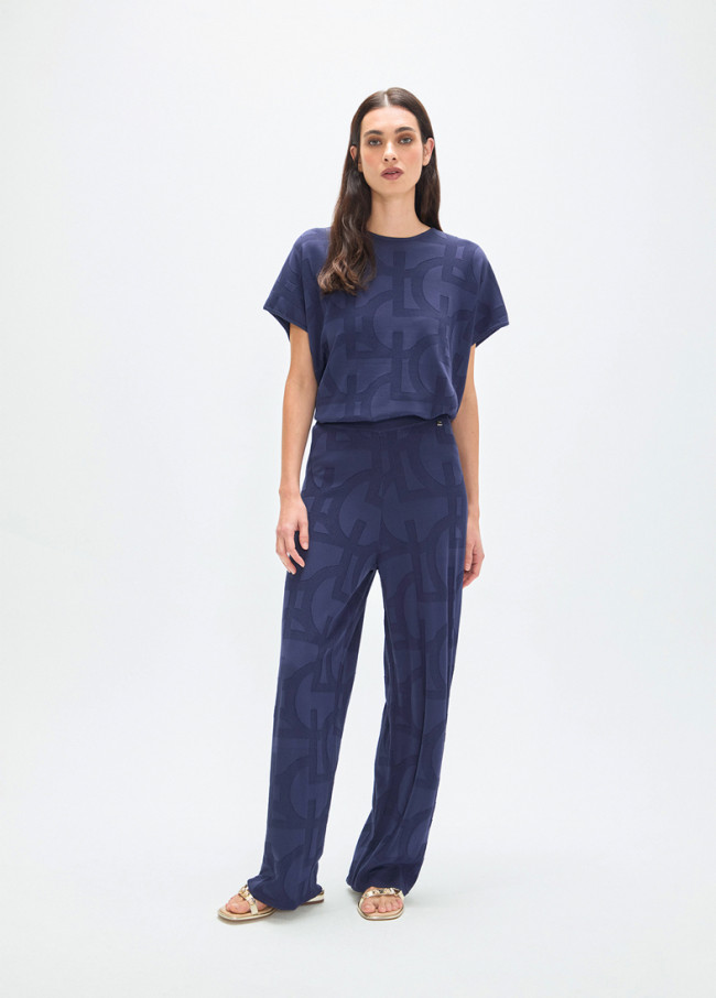 Pantaloni Jacquard Tricot LC