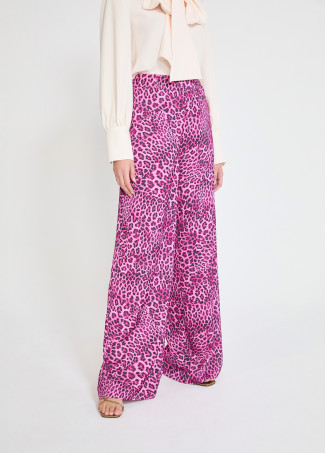 Pantalon Large Imprimé Animal Buganvilla