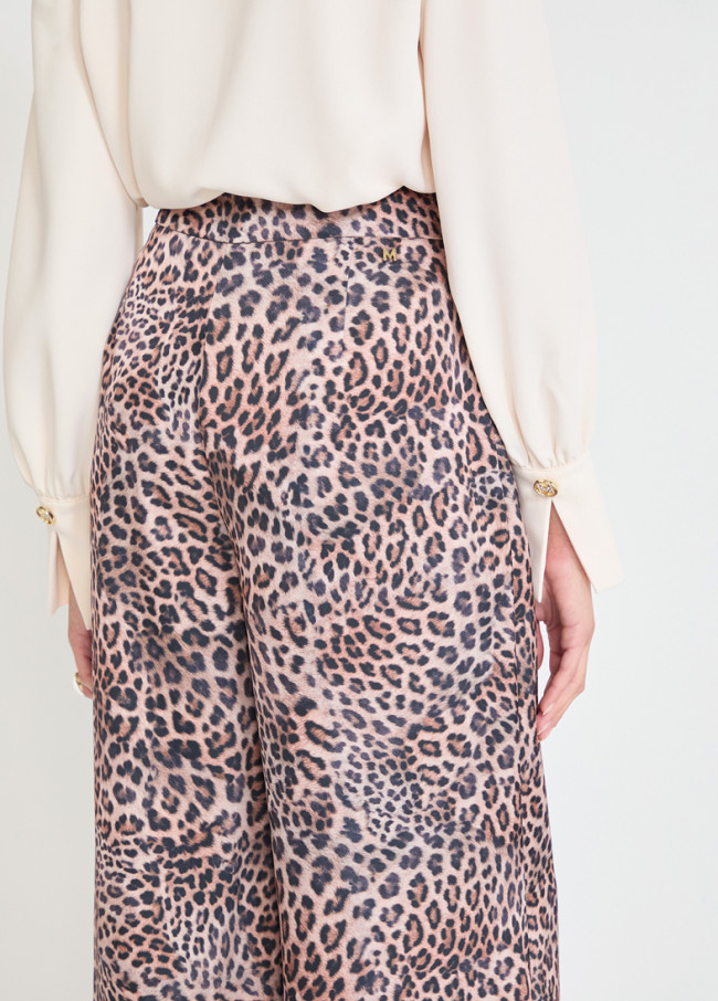Pantalón animal print marrón