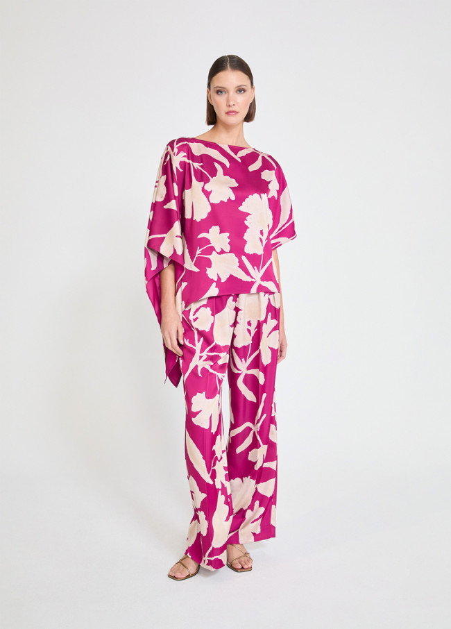 Blouse Bougainvillier Manche Asymétrique