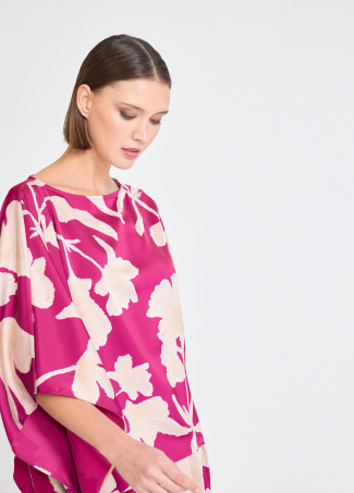 Blouse Bougainvillier Manche Asymétrique