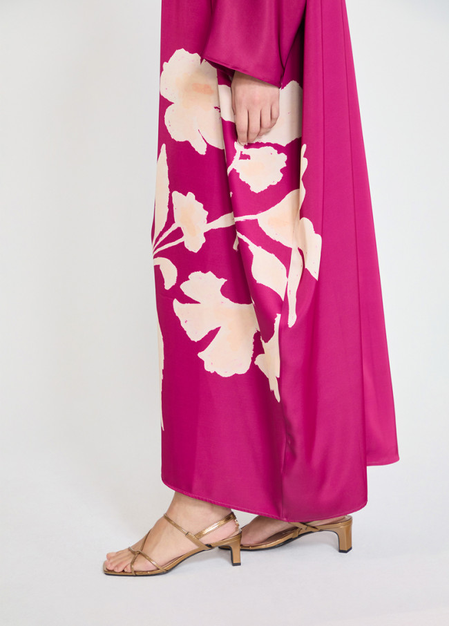 Robe Manches Chauve-Souris Imprimé Floral