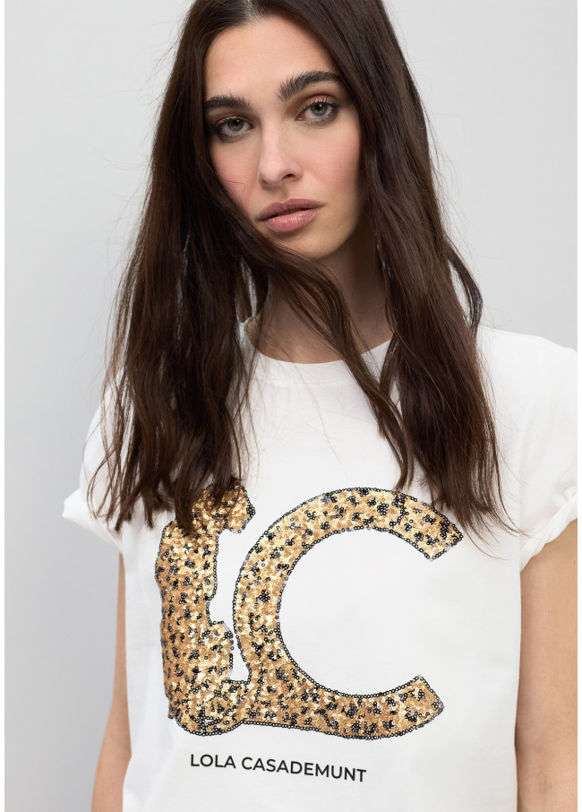 T-shirt LC à paillettes
