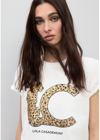 T-shirt LC à paillettes