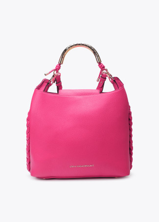 Shopper mit ausgeschnittenem Metallgriff