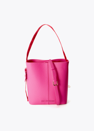 Shopper con Manico in Nylon a Contrasto