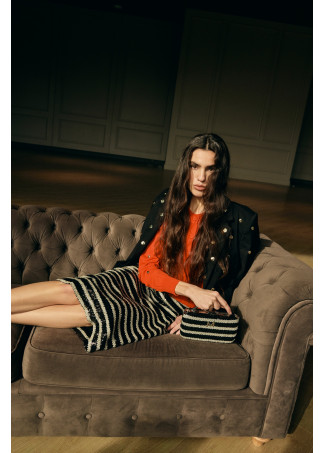 Tailored Blazer with Round Studs