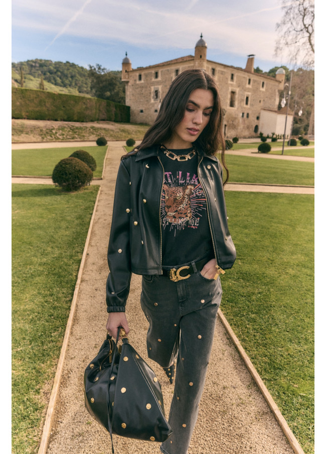 Straight Jean with Stud Detail