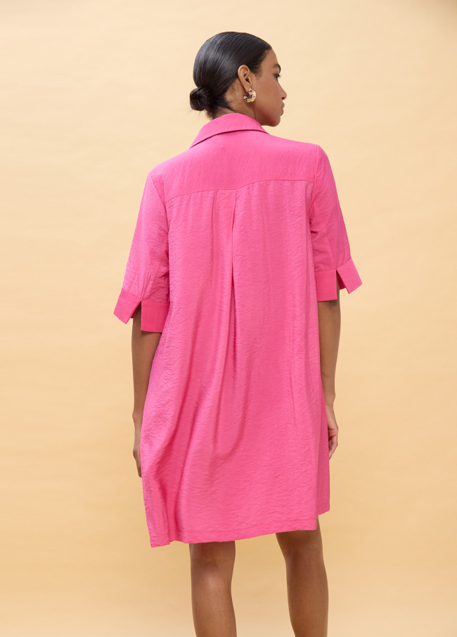 copy of Short Dress with Tone-on-Tone Palm Details