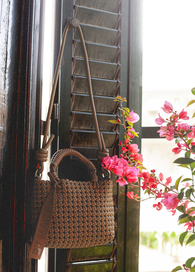 Knotted Faux Leather Crossbody Bag