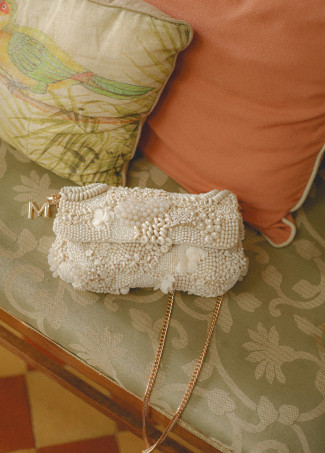 Tonal Perlen Baguette Tasche