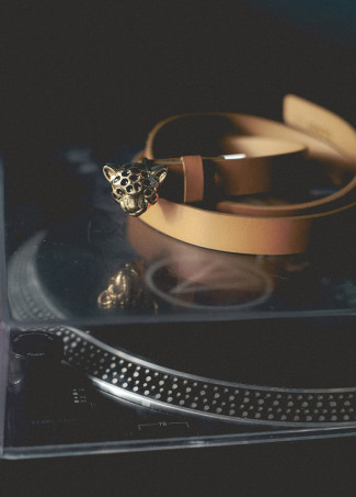 Cinturón hebilla leopardo personalizado