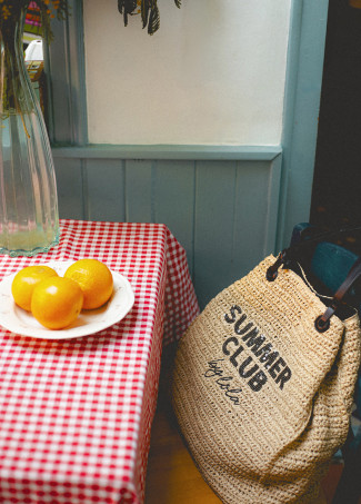 Borsa in Rafia Destrutturata Summer Club