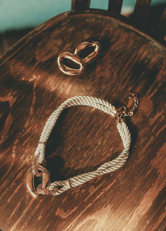 Embossed Metal Link Earrings