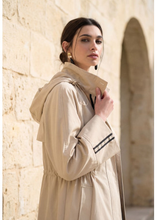 Oversize Parka mit Streifen