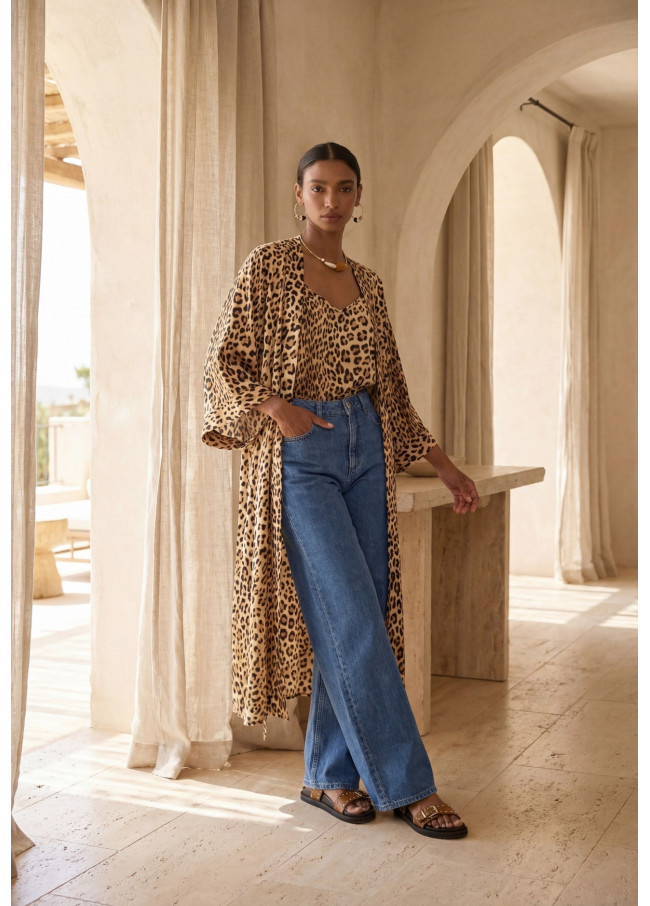 Kimono imprimé animal