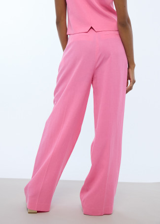 Pantaloni Palazzo con Pieghe