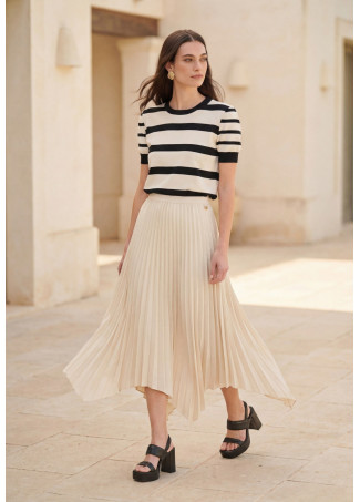 Asymmetrical Pleated Skirt