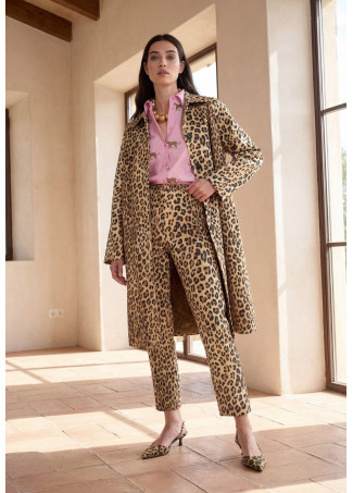 Animal Print Straight Trench - Lola Casademunt