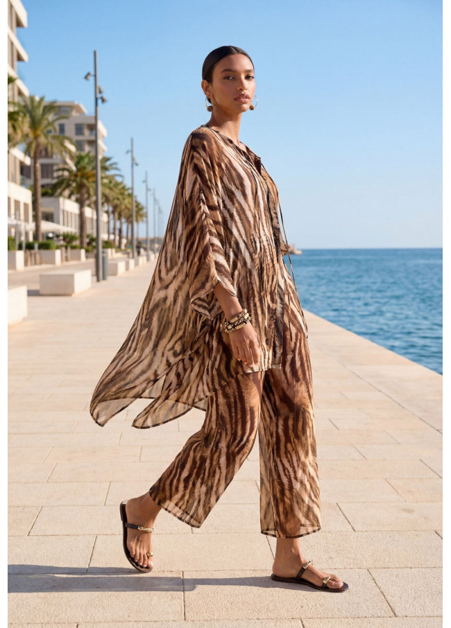 Chemise à imprimé zèbre