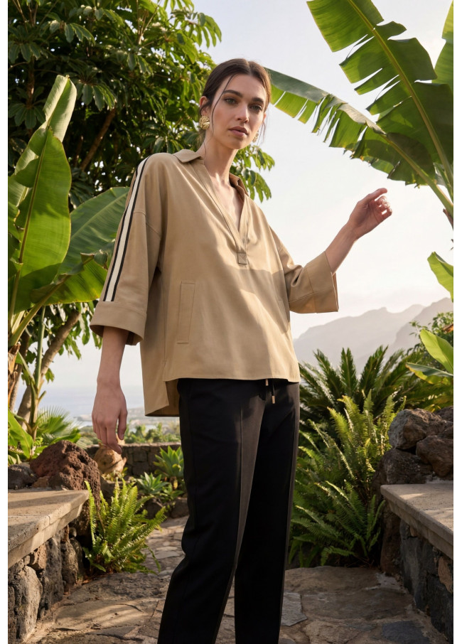 Blusa Decote V Aberta