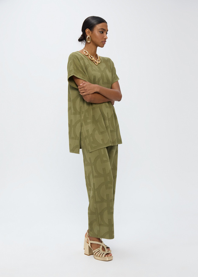 Jacquard Knit Pants LC