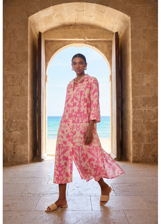 Long Sleeve Floral Print Dress